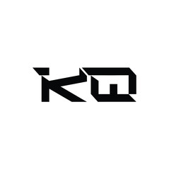 KQ monogram logo design letter text name symbol monochrome logotype alphabet character simple logo