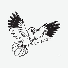 Obraz premium Beautiful bird line art design 