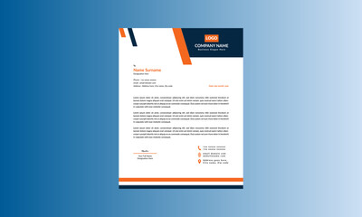 Modern Letterhead Design. Creative Template Display for Promotional Campaign. Fifteen.