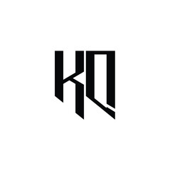 KQ monogram logo design letter text name symbol monochrome logotype alphabet character simple logo