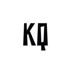 KQ monogram logo design letter text name symbol monochrome logotype alphabet character simple logo