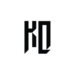 KQ monogram logo design letter text name symbol monochrome logotype alphabet character simple logo