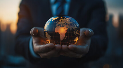 Fototapeta premium Abstract business Financial charts show a significant increase in profits in the stock market.This is driven by higher interest rates and continued growth. In the innovation world network of financial