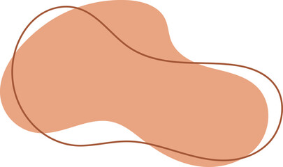 Abstract boho shape. Flat minimal decorative vector design isolated illustration