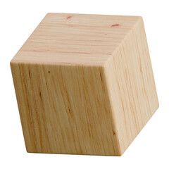 Cube 3D Wooden Abstract Shape Icon