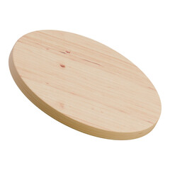 Disc 3D Wooden Abstract Shape Icon
