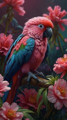 Fototapeta premium red and yellow macaw