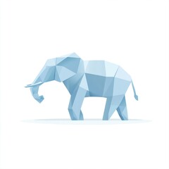 Abstract polygonal elephant, modern illustration, for design element use