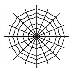 Obraz premium Spiderweb Silhouette illustration vector, Spider clipart Design 