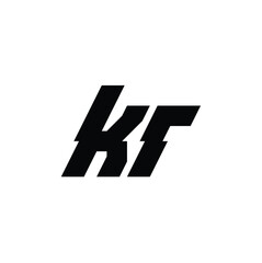 Fototapeta premium KR monogram logo design letter text name symbol monochrome logotype alphabet character simple logo