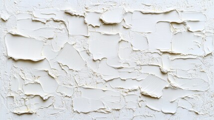 Obraz premium White Textured Abstract Painting: Impasto Technique