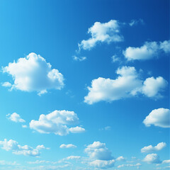 Fototapeta premium Blue sky with white clouds natural background
