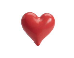 Obraz premium red heart isolated on white