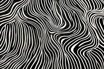 Striking Abstract Flowing Lines in Black and White