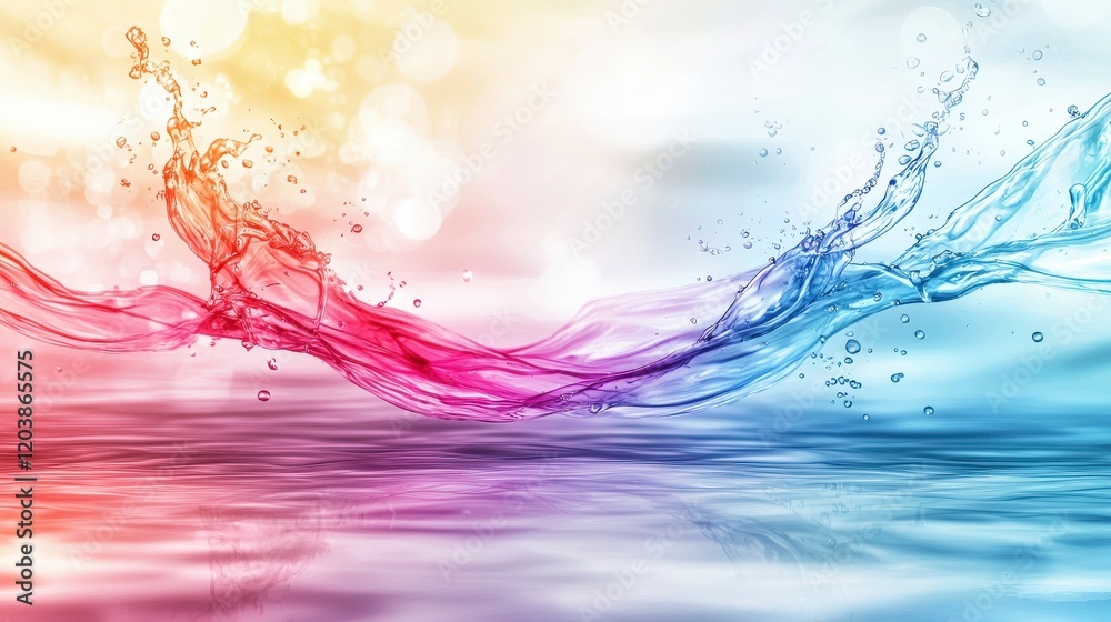Poster fluid colors in motion abstract art scene digital media soft background aesthetic viewpoint creative