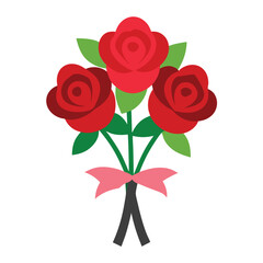 Simple and Elegant Rose Bouquet Illustration | Romantic Floral Art