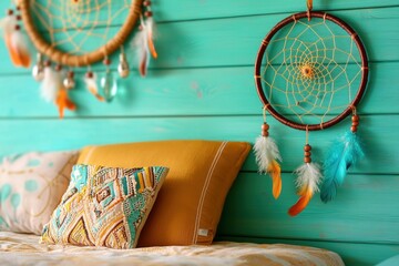 a diy dream catcher project featuring intricately designed dream catchers wi
