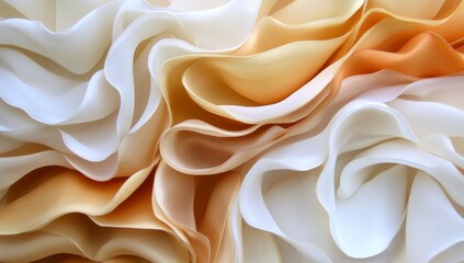 Translucent Petals Forming Abstract Floral Pattern