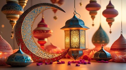 Obraz premium Mosque in the night 