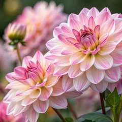 Selbstklebende Fototapeten pink dahlia flower closeup © Shdhid