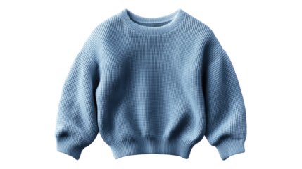 Soft Sky Blue Crew Neck Sweater:  A soft and cozy light blue sweater, featuring a classic crew neck and relaxed fit, ideal for layering and adding a touch of effortless style to any outfit.