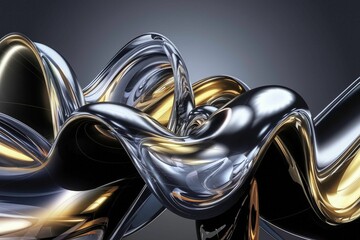 Metallic Abstract Art