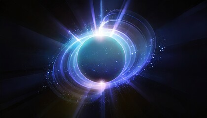 Obraz premium Abstract background. luminous swirling. Elegant glowing circle. Big data cloud. Light ring.