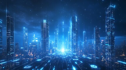 Fototapeta premium Futuristic Tech Banner Highlighting Innovation 