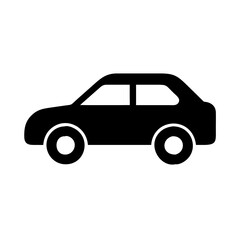 black Car icon on the white background.