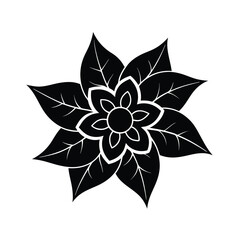 black and white flower
