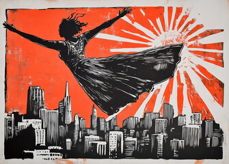 Tańcząca dziewczyna, ilustracja