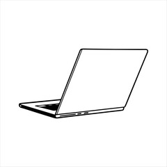 icon laptop silhouette vector