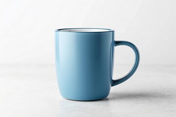 Obraz premium blue mug isolated on white background