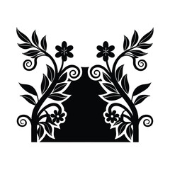 black and white floral background