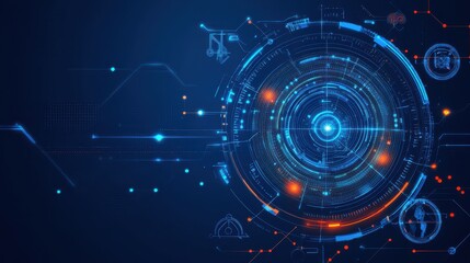 Obraz premium Abstract Digital Technology Interface Design