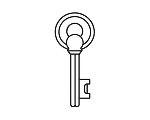 key Silhouette vector illustration icon type design