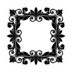 frame with floral elements