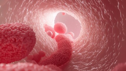 Exploring Cellular Structures Human Body Educational Animation Scientific Environment Microscopic View Health Concept