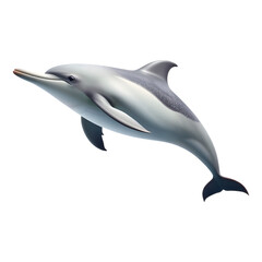 Fototapeta premium Graceful Dolphin's Dive: A dolphin, captured in mid-leap, exudes an elegant display of aquatic agility and grace, in this photorealistic view.
