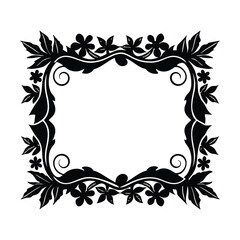 frame with floral ornament
