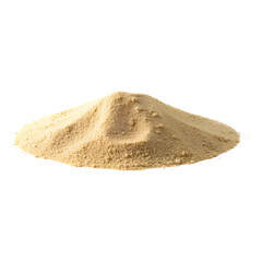 Golden Grain Powder: A close-up shot of a pile of finely ground grain powder, showcasing its smooth texture and natural golden hue, a symbol of sustenance and culinary creativity.