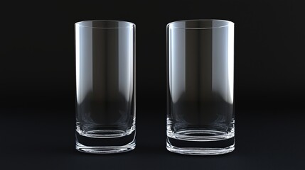 Minimalist image of empty drinking glasses
