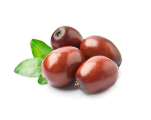 Sweet dates with leaves