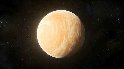 Venus planet, swirling clouds, space background, cosmic exploration, science education