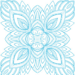 Beautiful flower art and mandala vector design