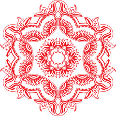 Beautiful flower art and mandala vector design
