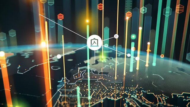 Big data connection technology, can be used for display or montage your products, technology, businessman, digital, business, innovative, computer, tech, networking
