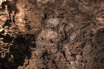 Cave ceiling with stalactites of Damlatas Cave