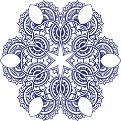 Beautiful flower art and mandala vector design