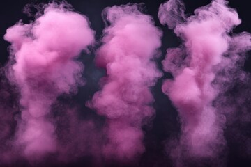 Fototapeta premium Vibrant pink smoke effects for creative projects, transparent png images with unique designs, perfect for digital art, advertising, and modern aesthetics